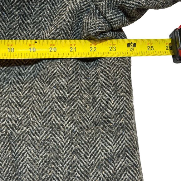 Vintage 80s Westchester Classics Men’s Herringbone Faux Fur Lined Coat Made USA - Picture 11 of 16